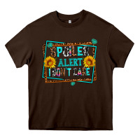 Chocolate Brown spoiler alert i dont care Heavy Core Tee - AdoDesignShop