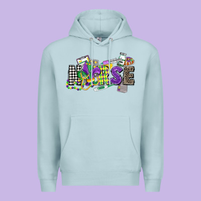 Nurse Mardi Gras Premium Hoodie Designed By Cowgirlartshop
