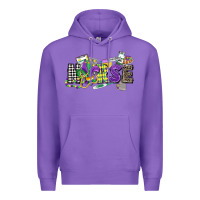 Purple nurse mardi gras Premium Hoodie - CowGirlArtShop