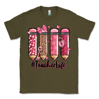 Army Green valentine's day teacher life pencils Classic Tee - MaliasSmallBusiness