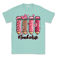 Seafoam valentine's day teacher life pencils Classic Tee - MaliasSmallBusiness