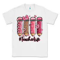 White valentine's day teacher life pencils Classic Tee - MaliasSmallBusiness
