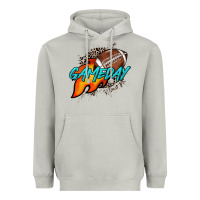 Moon Dust Game day leopard fire and ball Heavyweight Hoodie - HowdyJamesFarm
