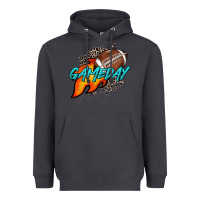 Smoke Game day leopard fire and ball Heavyweight Hoodie - HowdyJamesFarm