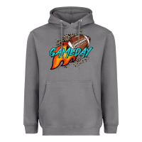 Storm Game day leopard fire and ball Heavyweight Hoodie - HowdyJamesFarm