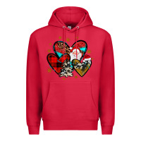 Cardinal heart  wood slice ornament Premium Hoodie - JahusDesignShop