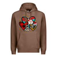 Chestnut heart  wood slice ornament Premium Hoodie - JahusDesignShop