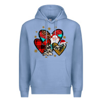 Colony Blue heart  wood slice ornament Premium Hoodie - JahusDesignShop