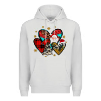 Heart  Wood Slice Ornament Premium Hoodie | Teevron