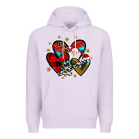 Lilac heart  wood slice ornament Premium Hoodie - JahusDesignShop