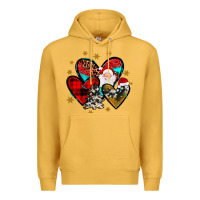 Mustard heart  wood slice ornament Premium Hoodie - JahusDesignShop