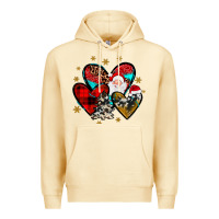 Pina Colada heart  wood slice ornament Premium Hoodie - JahusDesignShop