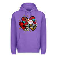 Purple heart  wood slice ornament Premium Hoodie - JahusDesignShop