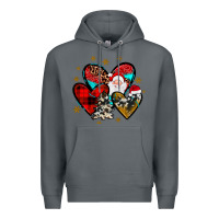 Rock heart  wood slice ornament Premium Hoodie - JahusDesignShop