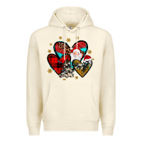 Sandshell heart  wood slice ornament Premium Hoodie - JahusDesignShop