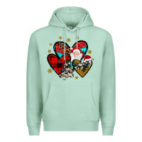 Seafoam heart  wood slice ornament Premium Hoodie - JahusDesignShop