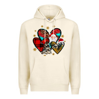 Tofu heart  wood slice ornament Premium Hoodie - JahusDesignShop