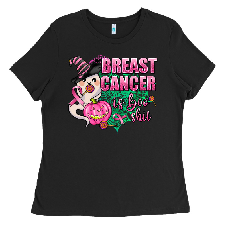 Breast Cancer Is Boo Shit Ladies Tee by AdoDesignShop | Teevron