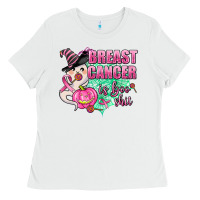 White breast cancer is boo shit Ladies Tee - AdoDesignShop