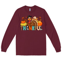 Burgundy thankful Long Sleeve Tee - MaliasSmallBusiness