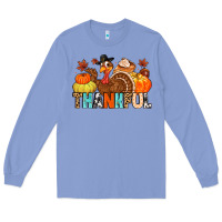Colony Blue thankful Long Sleeve Tee - MaliasSmallBusiness