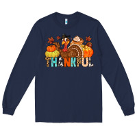 Navy thankful Long Sleeve Tee - MaliasSmallBusiness