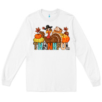White thankful Long Sleeve Tee - MaliasSmallBusiness
