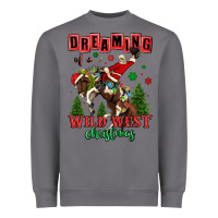 Storm dreaming of a wild west christmas cowboy santa Heavyweight Sweatshirt - MaliasSmallBusiness