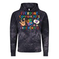 Cloud Black everyone communicates differently Vintage Hoodie - MaliasSmallBusiness
