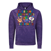 Cloud Purple everyone communicates differently Vintage Hoodie - MaliasSmallBusiness