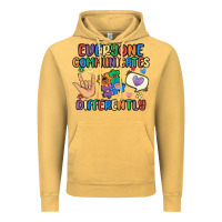 Vintage Mustard everyone communicates differently Vintage Hoodie - MaliasSmallBusiness