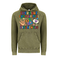 Vintage Olive everyone communicates differently Vintage Hoodie - MaliasSmallBusiness