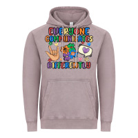 Vintage Zinc everyone communicates differently Vintage Hoodie - MaliasSmallBusiness