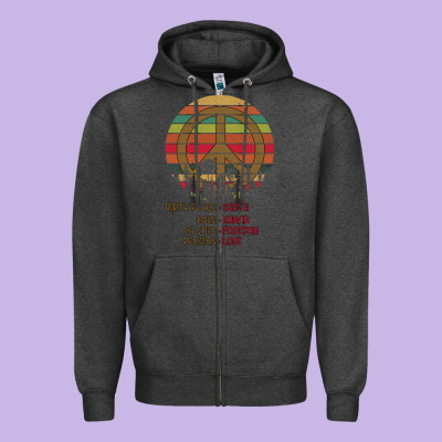 Birthplace Earth Race Human Peace Sign Hippie Zipper Hoodie Designed By Bettercallsaul