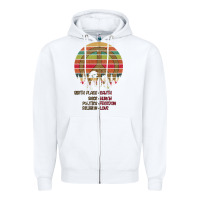 White Birthplace Earth Race Human Peace Sign Hippie Zipper Hoodie - Bettercallsaul