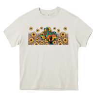 Cream texas map Heavy Core Tee - JahusDesignShop