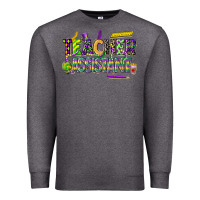 Charcoal Heather mardi gras teacher assistant Premium Sweatshirt - CowGirlArtShop