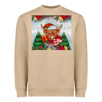Mushroom christmas cow Heavyweight Sweatshirt - MaliasSmallBusiness