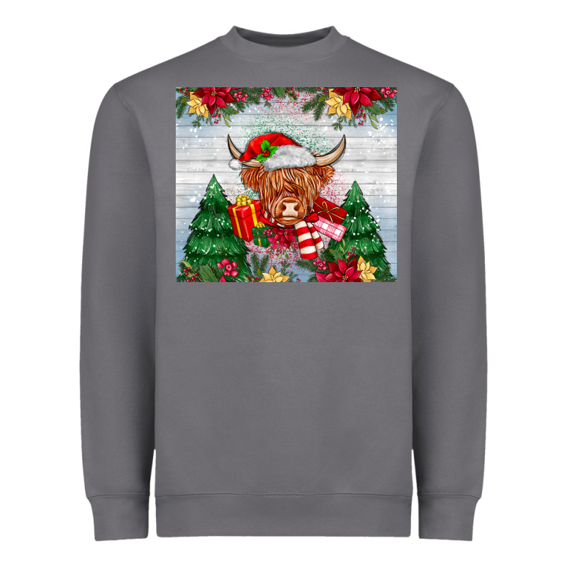 Christmas Cow Heavyweight Sweatshirt by MaliasSmallBusiness | Teevron