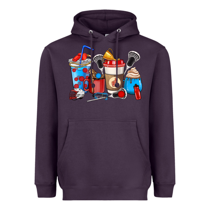 Lacrosse Coffee Cups Heavyweight Hoodie by HowdyJamesFarm | Teevron