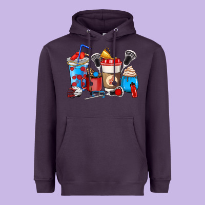 Lacrosse Coffee Cups Heavyweight Hoodie Designed By Howdyjamesfarm