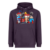Plum Lacrosse coffee cups Heavyweight Hoodie - HowdyJamesFarm