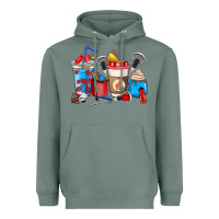 Sage Lacrosse coffee cups Heavyweight Hoodie - HowdyJamesFarm