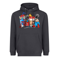Smoke Lacrosse coffee cups Heavyweight Hoodie - HowdyJamesFarm