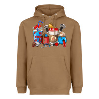 Toasted Coconut Lacrosse coffee cups Heavyweight Hoodie - HowdyJamesFarm