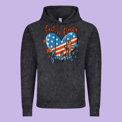 Faith Family Freedom Vintage Hoodie Designed By Maliassmallbusiness