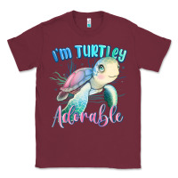 Burgundy im turtley adorable turtle Classic Tee - MaliasSmallBusiness