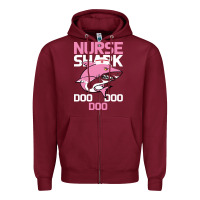 Burgundy Nurse Shark Doo Doo Doo Zipper Hoodie - Bettercallsaul