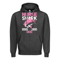 Charcoal Heather Nurse Shark Doo Doo Doo Zipper Hoodie - Bettercallsaul