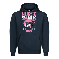 Navy Nurse Shark Doo Doo Doo Zipper Hoodie - Bettercallsaul